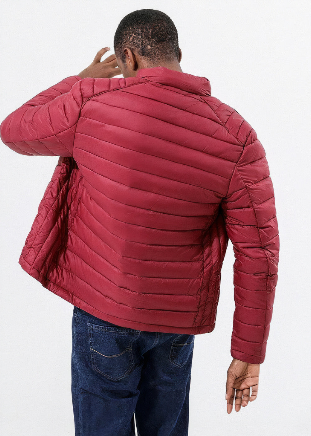 Waterdichte herenpufferjas, ideaal voor herfst- en winterdagen, licht en warm met praktische zakken.