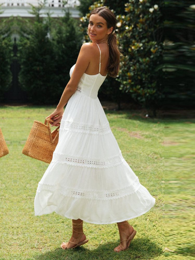 Witte maxi strandjurk - Brana