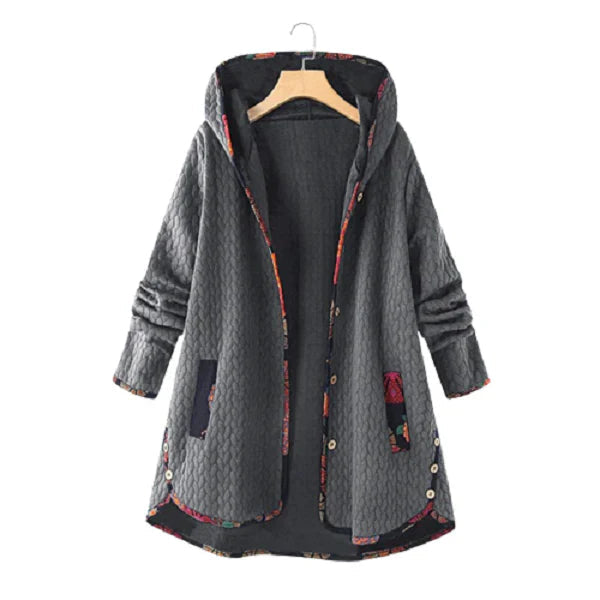 Winterjas met capuchon voor dames die betrouwbare bescherming tegen de kou en een modieuze stijl biedt.
