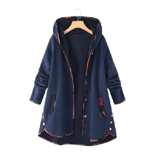 Winterjas met capuchon voor dames die betrouwbare bescherming tegen de kou en een modieuze stijl biedt.
