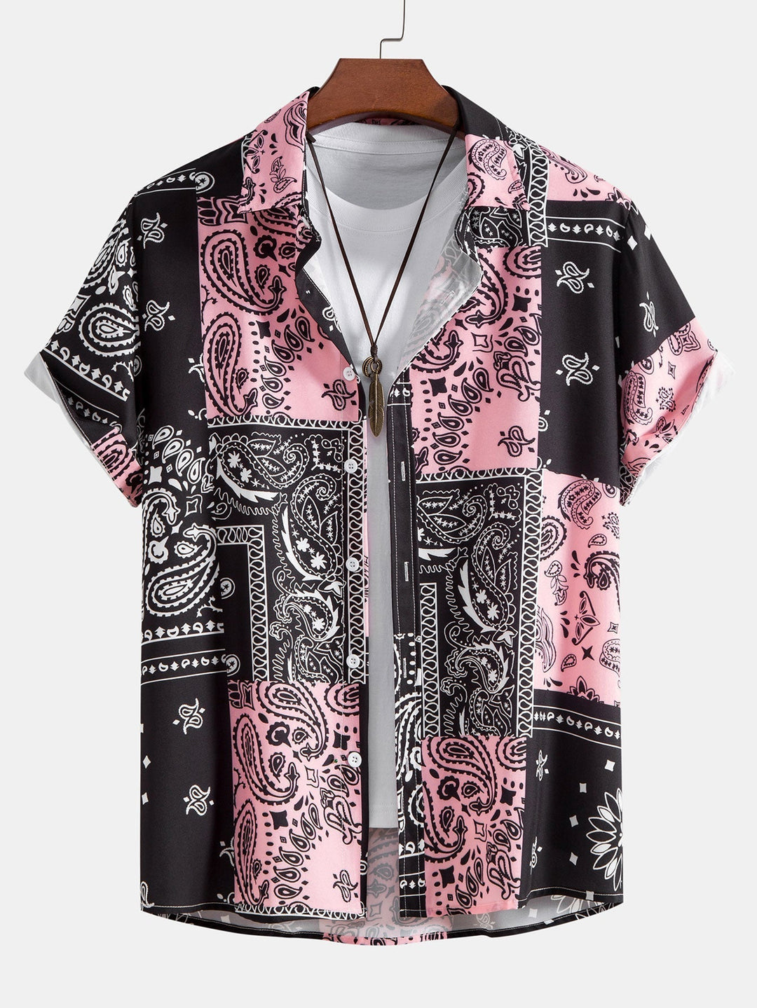 Lichtgewicht zomershirt voor heren met trendy paisley-dessin, perfect voor warme dagen
