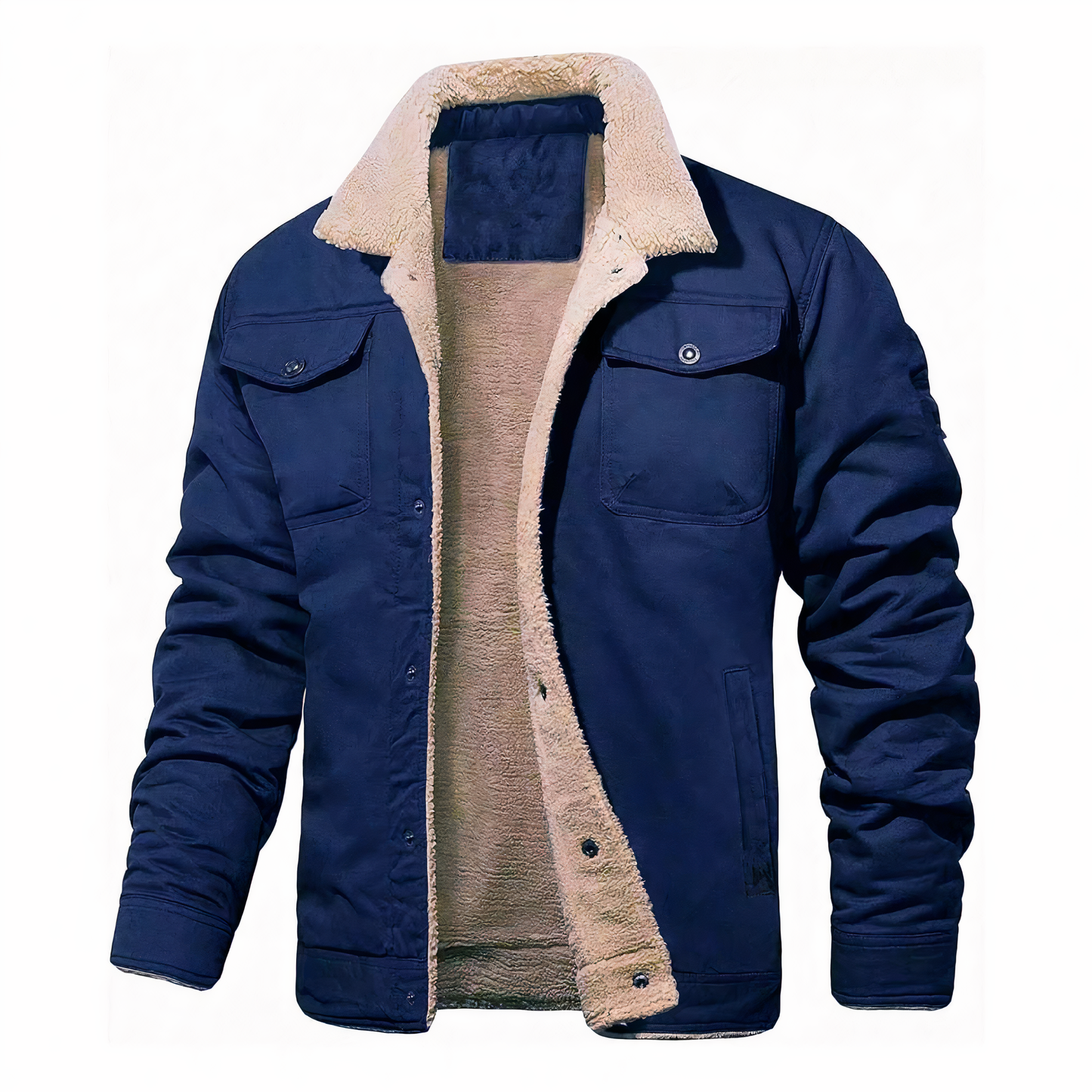 Günter - Stylische Winter-Bomberjacke Blau / S