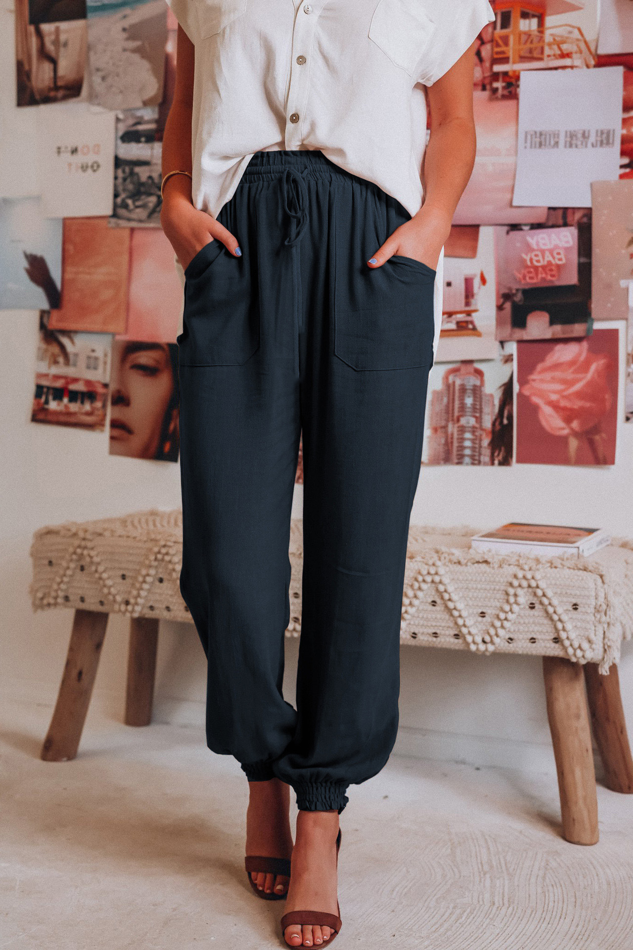 Zomerse linnen broek - Issy