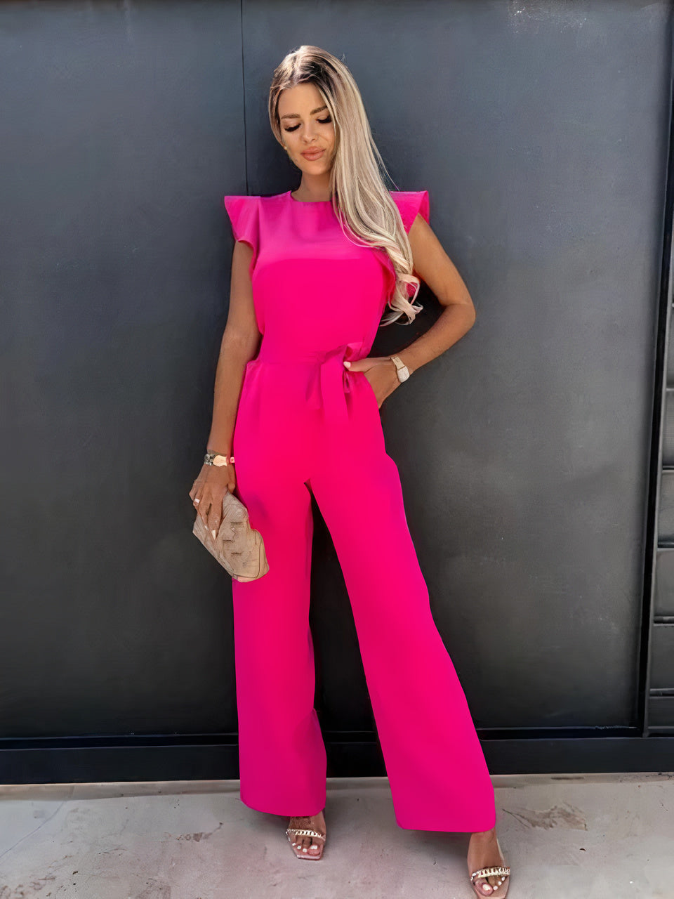Jumpsuit met V-hals - Cam