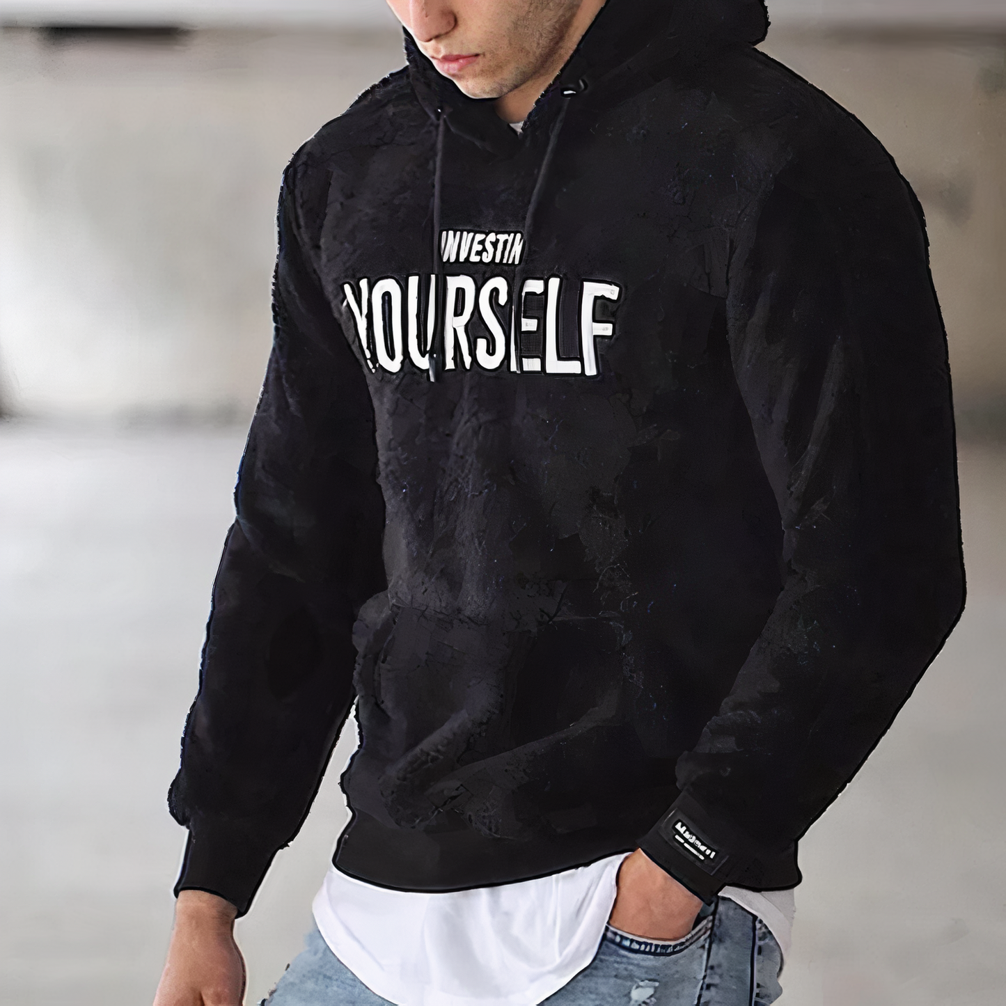 Pluche hoodie met borduursel - Javie