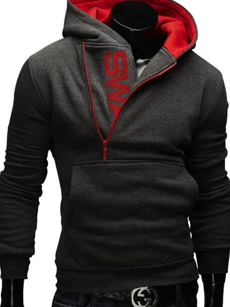 Stijlvolle hoodie met ritssluiting aan de zijkant - Neil