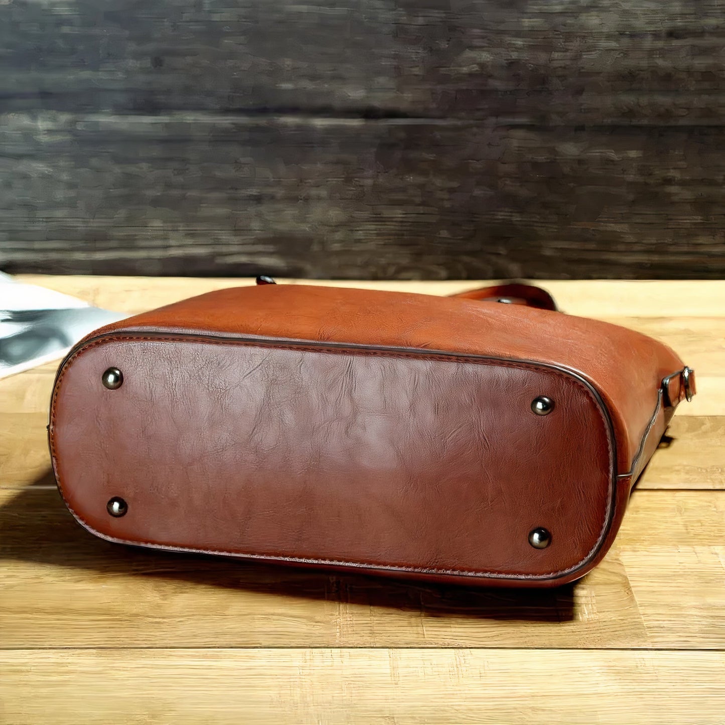 Vintage Lederen Schoudertas - Nelly