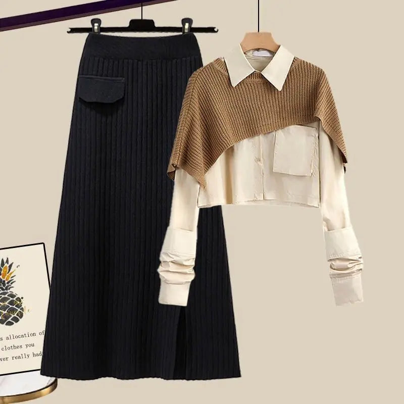 Halve rok + sjaal en shirt set - Reina