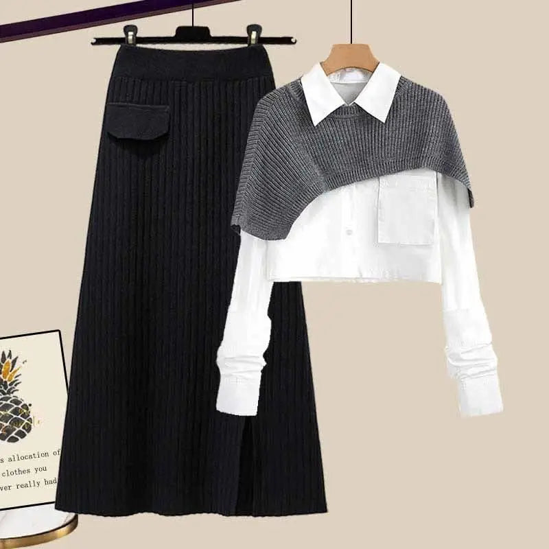Halve rok + sjaal en shirt set - Reina