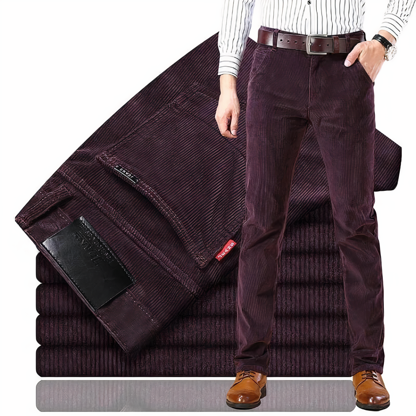 Recht gesneden corduroy jeans - Sean