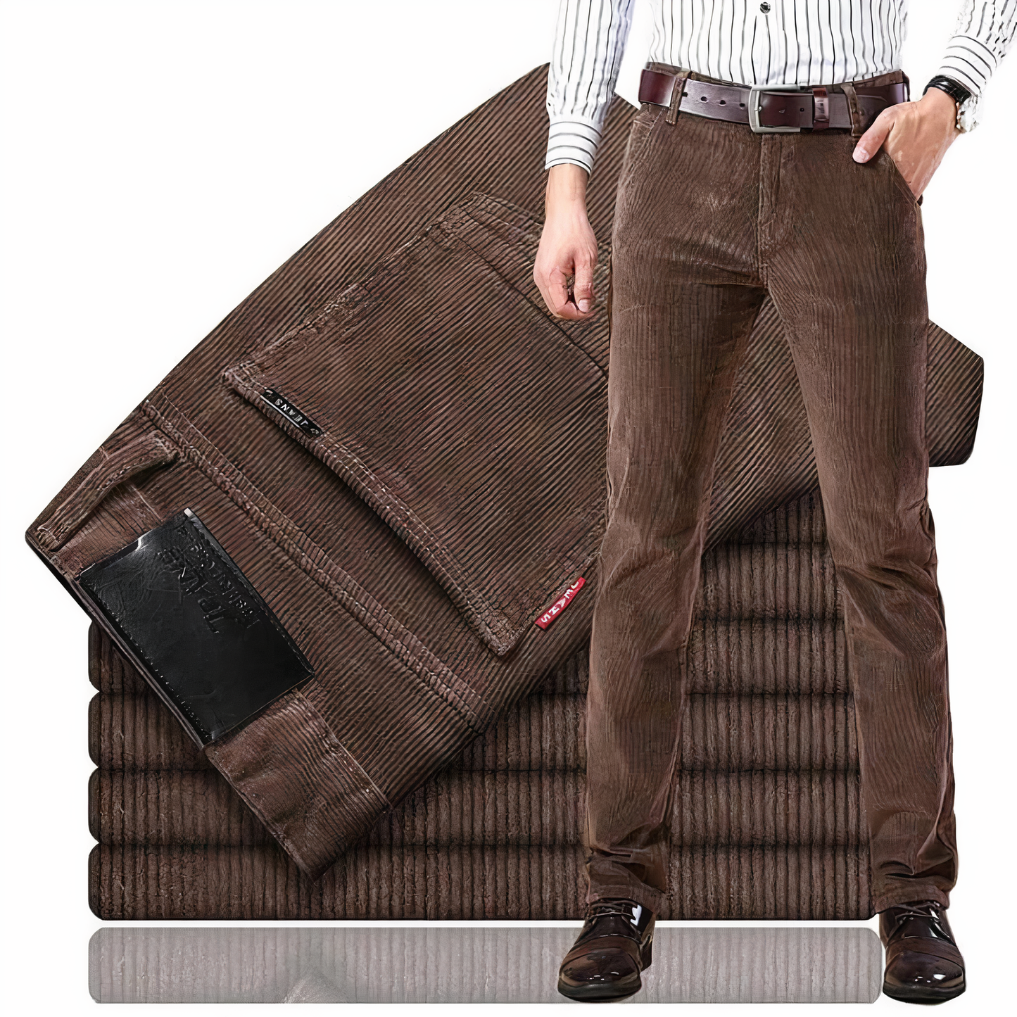 Recht gesneden corduroy jeans - Sean