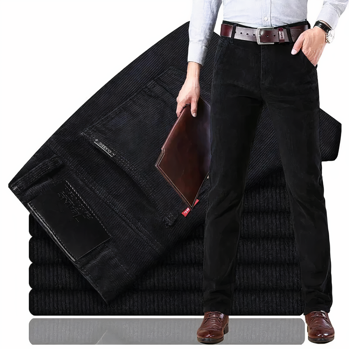 Recht gesneden corduroy jeans - Sean