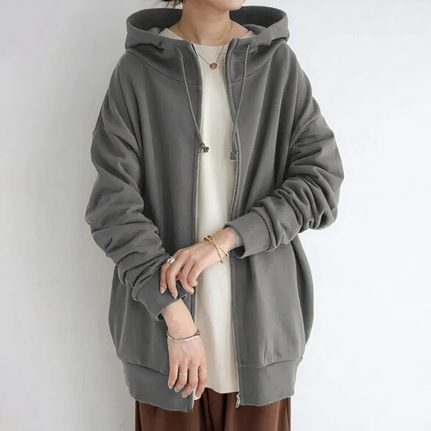 Knusse oversized winter pullover hoodie - Cassandra