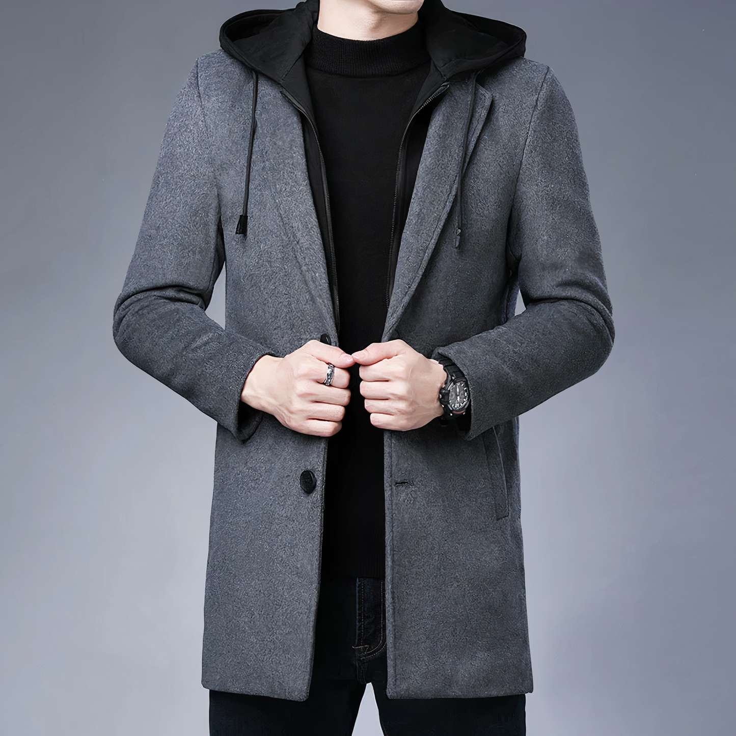 Wollen trenchcoat voor heren - Zen