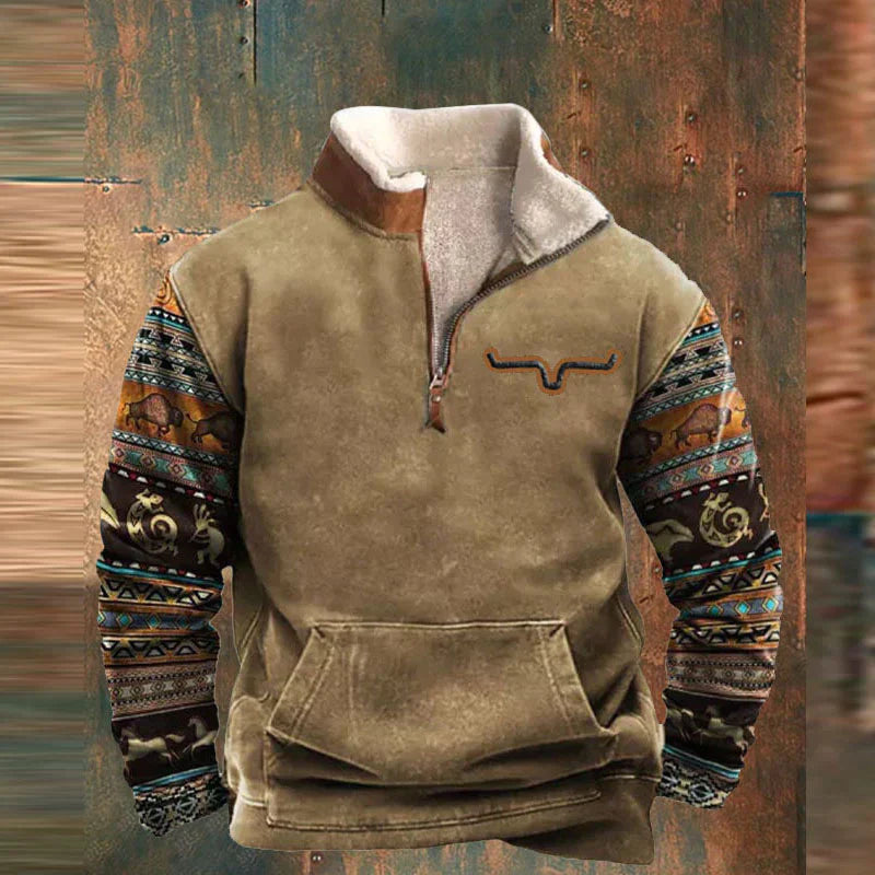 Vintage patchwork trui - Zion