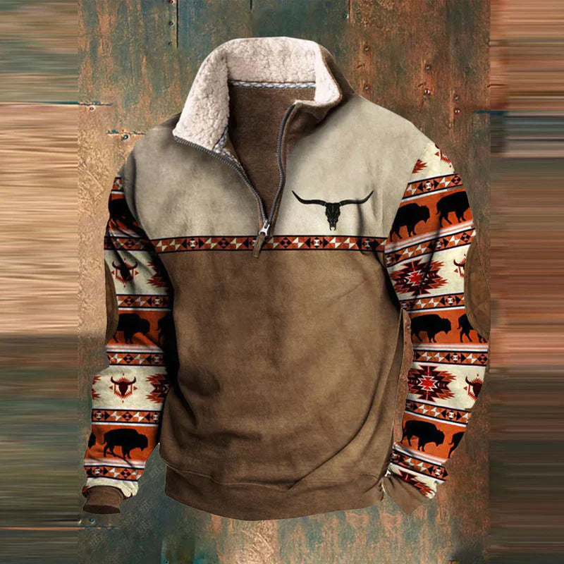 Vintage patchwork trui - Zion