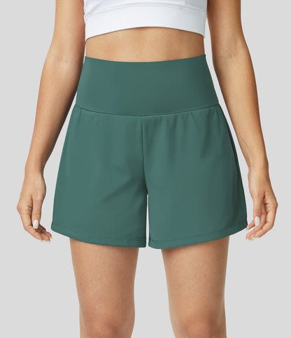 2-in-1 yogashort met hoge taille, achterzak en zijzak - Joci