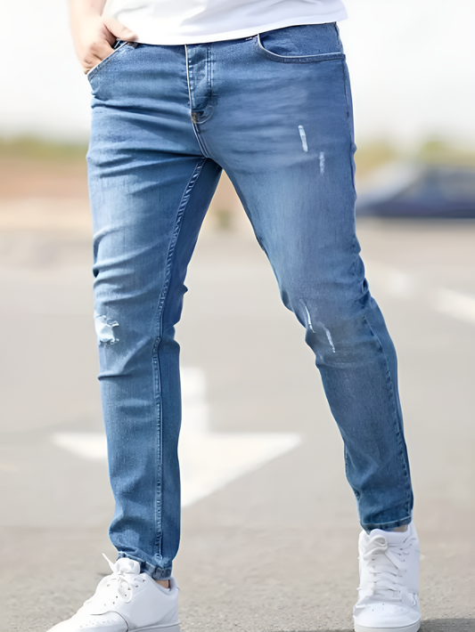 Veelzijdige gescheurde denim jeans - Andreus