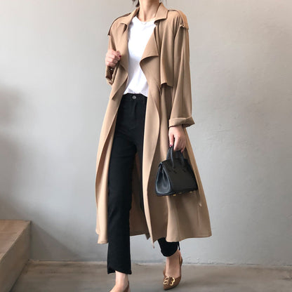 Dames retro baggy trenchcoat voor de winter - Maria