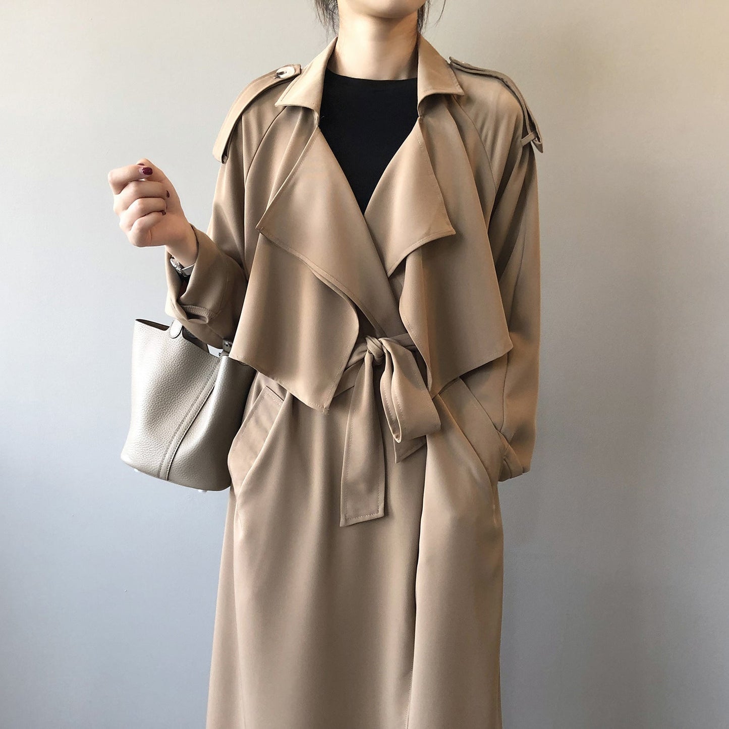 Dames retro baggy trenchcoat voor de winter - Maria