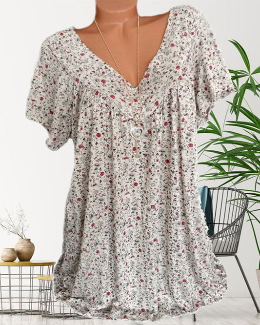 Gebloemde dameszomerblouse - Tanci