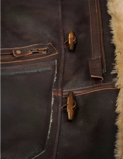 Winterjas in omgekeerd lam - Omer