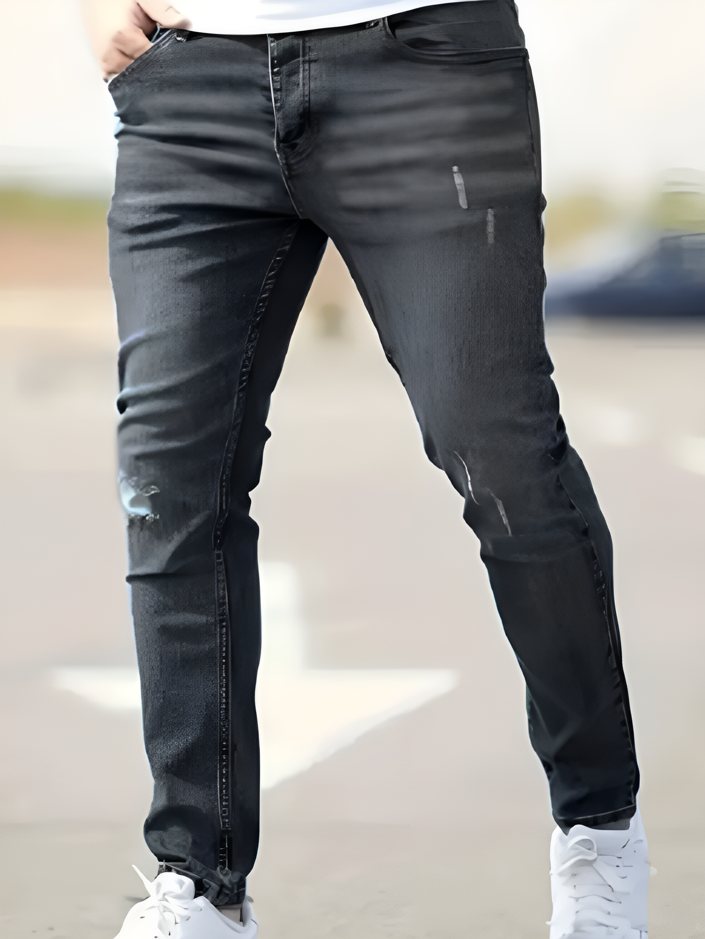 Veelzijdige gescheurde denim jeans - Andreus
