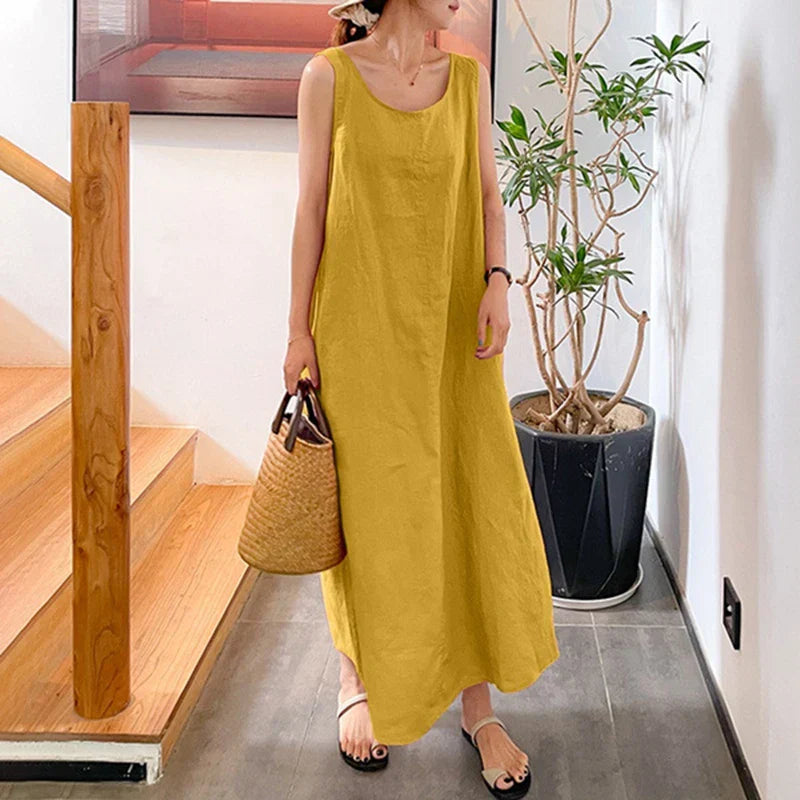 Comfortabele linnen jurk - Betty