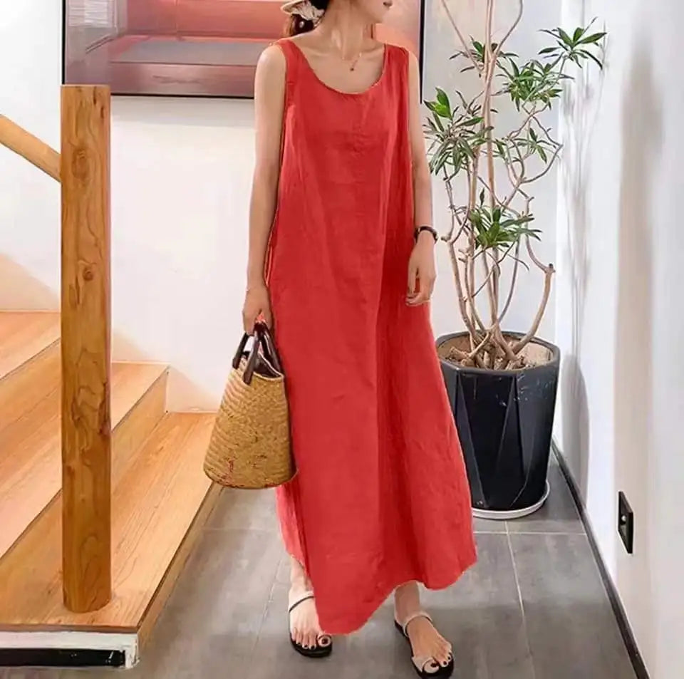 Comfortabele linnen jurk - Betty