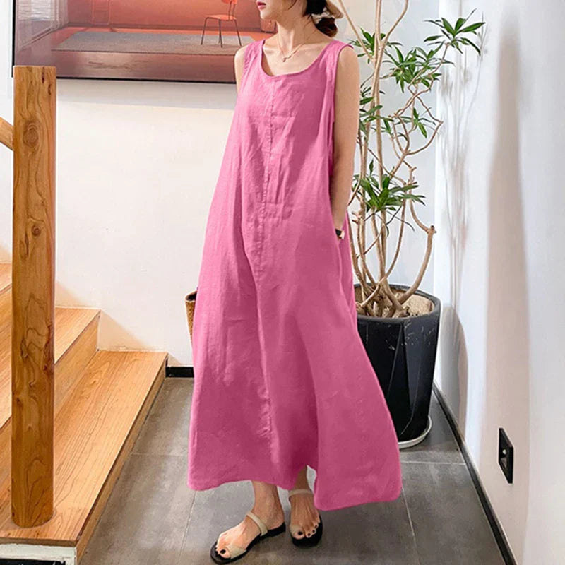Comfortabele linnen jurk - Betty