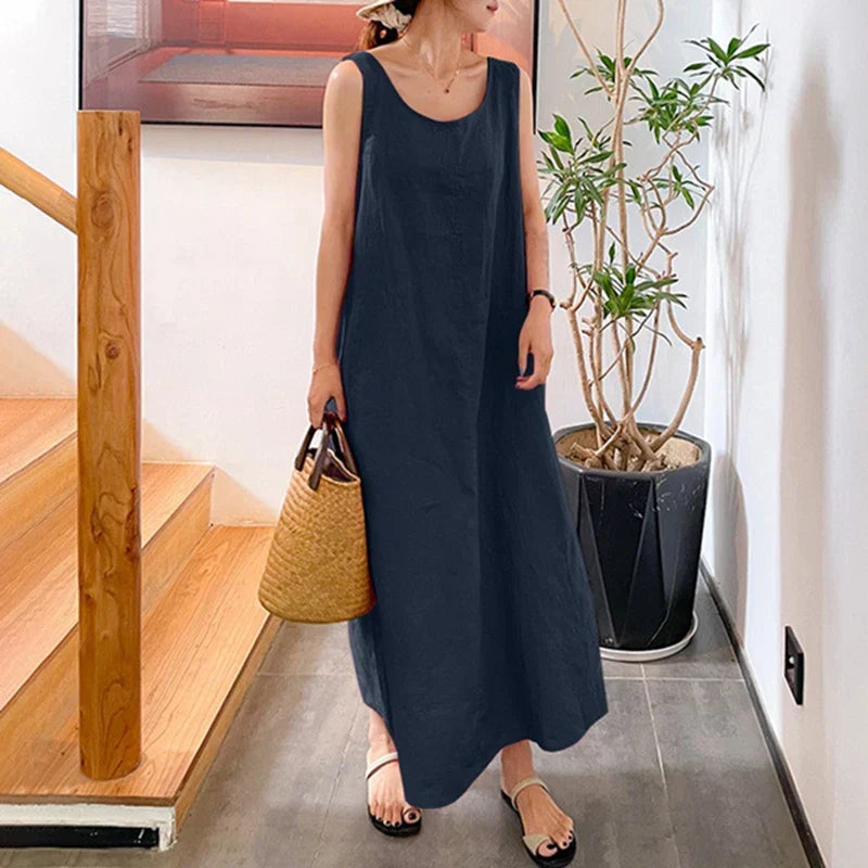 Comfortabele linnen jurk - Betty