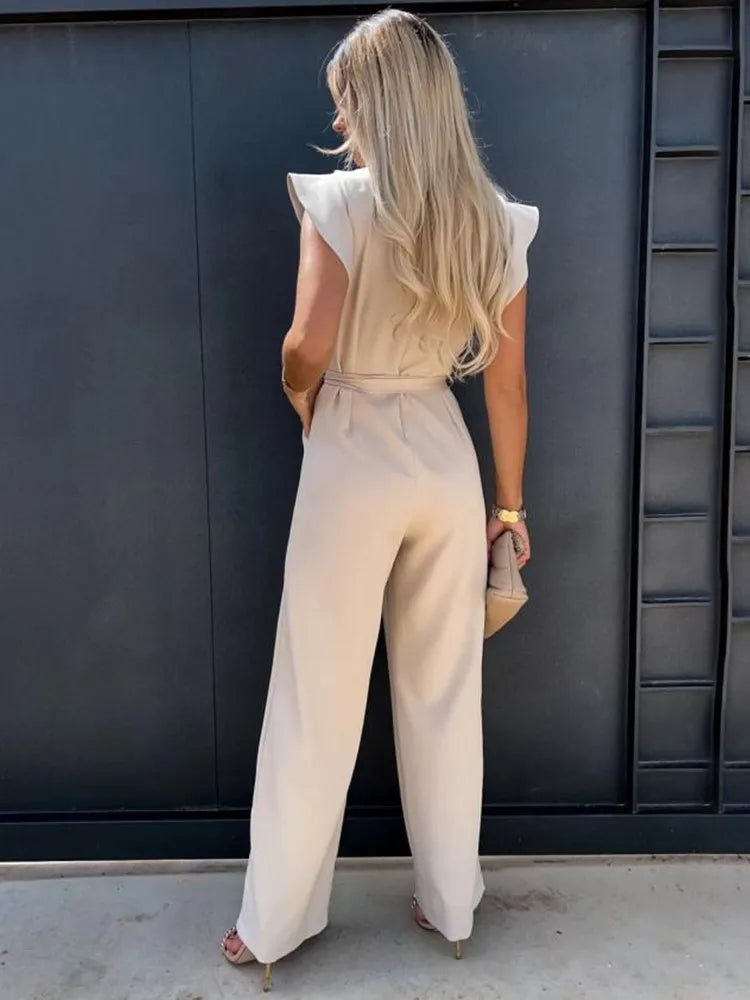 Elegante jumpsuit met ruches - Cayce