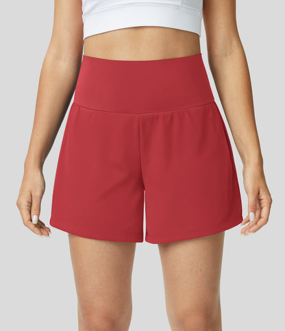 2-in-1 yogashort met hoge taille, achterzak en zijzak - Joci