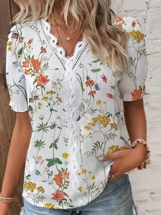 Comfortabele blouse met bloemenpatroon - Aurora