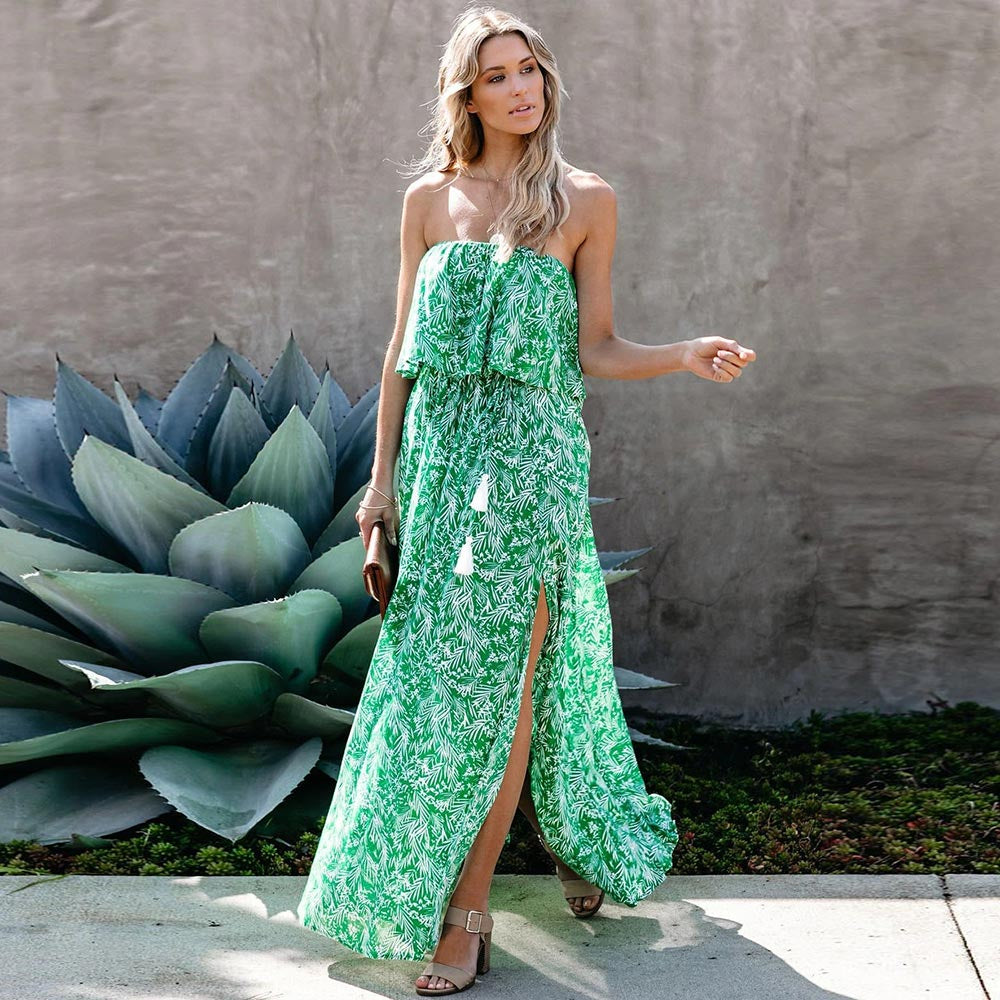 Strapless maxi jurk - Nava