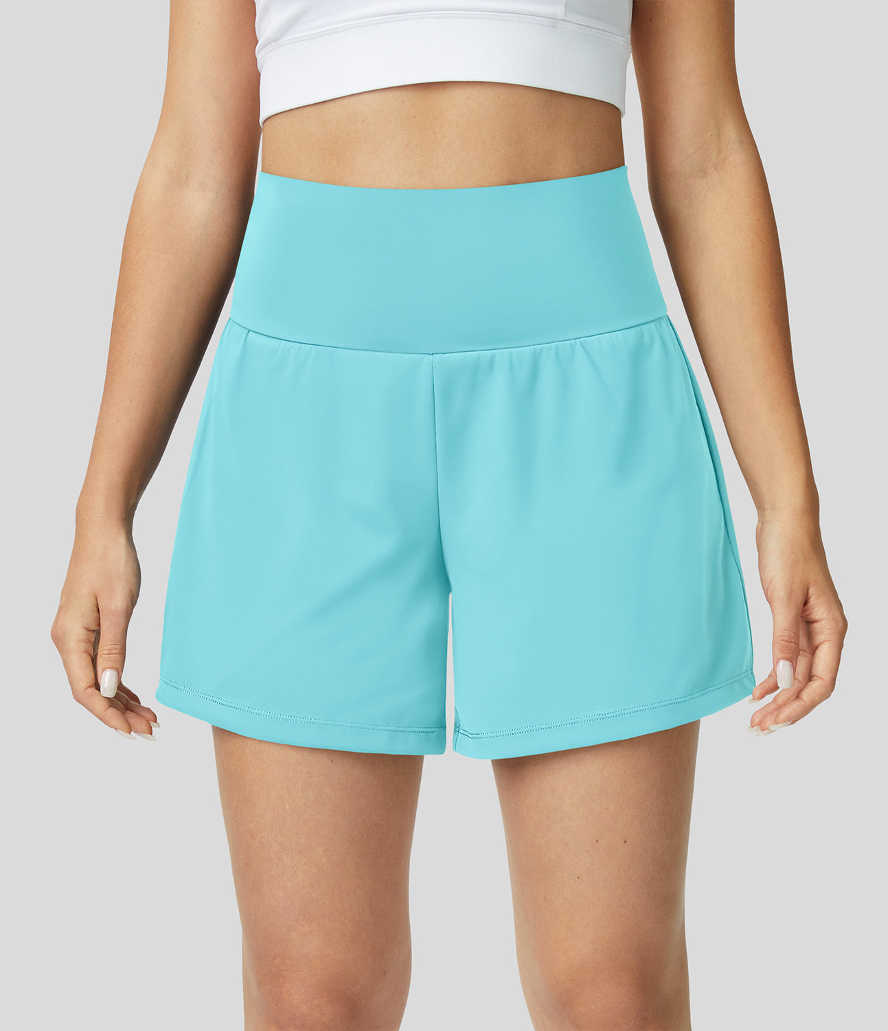 2-in-1 yogashort met hoge taille, achterzak en zijzak - Joci