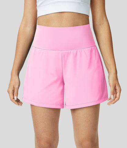 2-in-1 yogashort met hoge taille, achterzak en zijzak - Joci