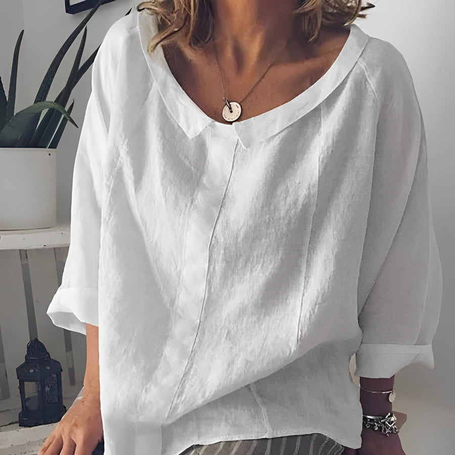 Blouse met omgeslagen kraag - Gabby