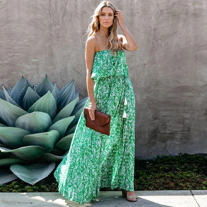 Strapless maxi jurk - Nava