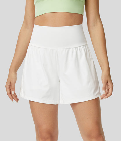 2-in-1 yogashort met hoge taille, achterzak en zijzak - Joci