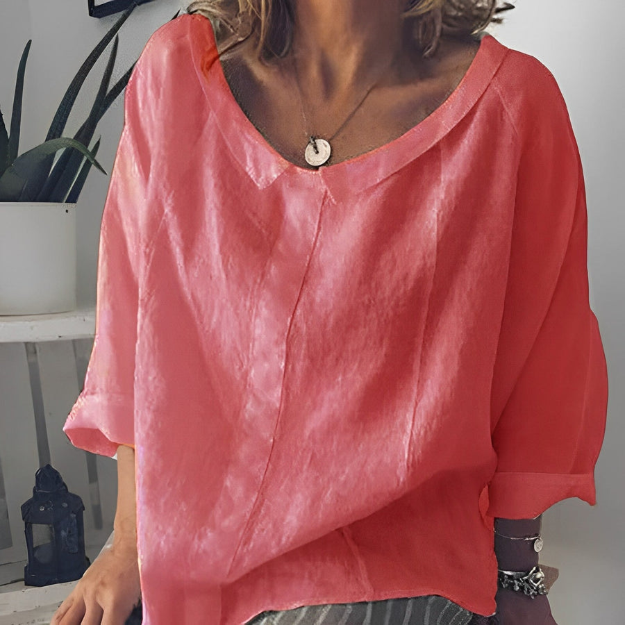 Blouse met omgeslagen kraag - Gabby