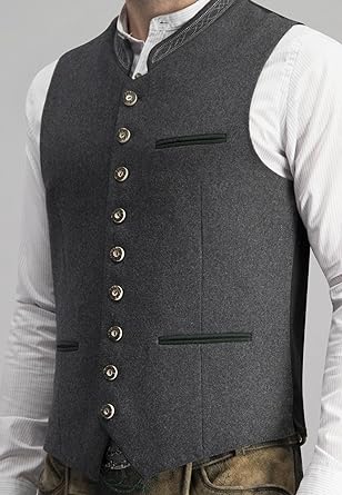 Elegant traditioneel herengilet in grijs - Zander