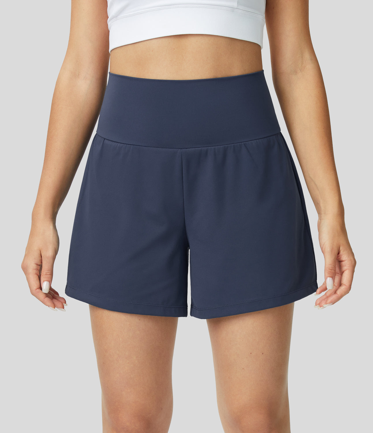 2-in-1 yogashort met hoge taille, achterzak en zijzak - Joci