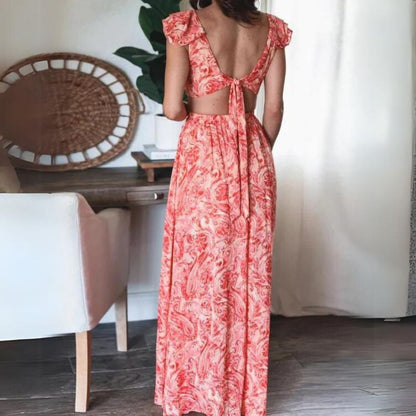 Elegante maxi-jurk met split - Coralie