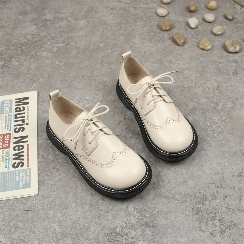 Wide Box Brogue stijl Oxford schoenen - Alena