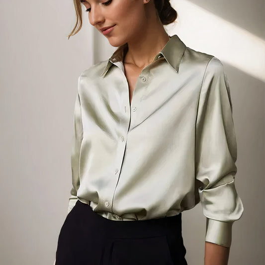 Elegante satijnen blouse - Anja