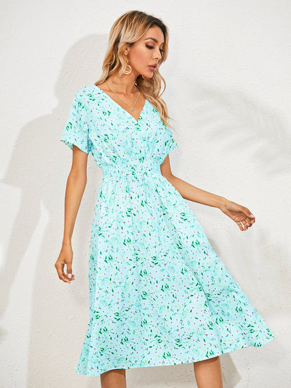 Elegante zomerjurk met bloemenprint - Cassa