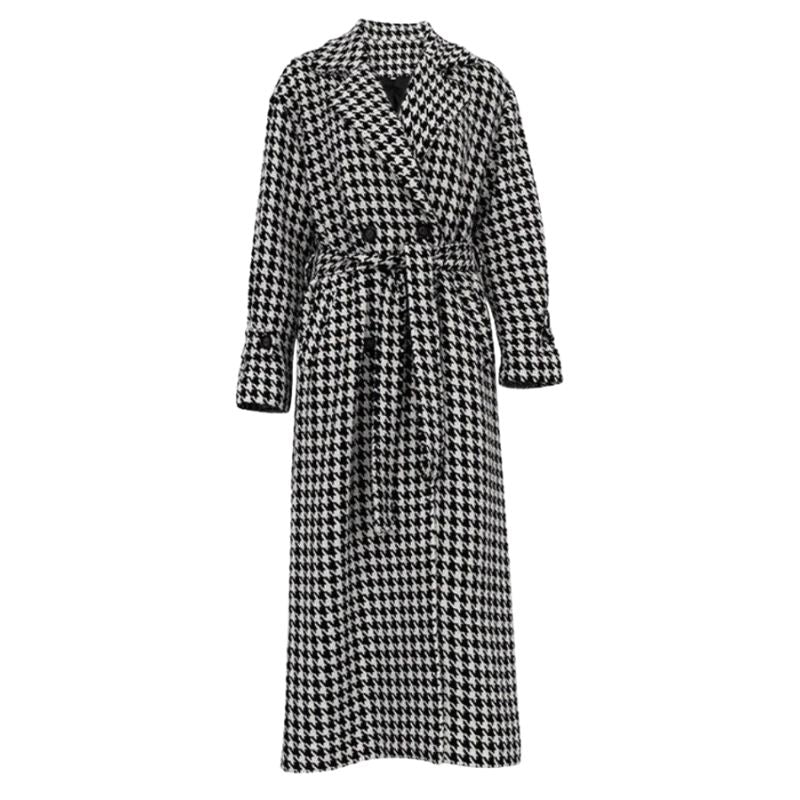 Dames trenchcoat met houndstooth patroon - Brigit