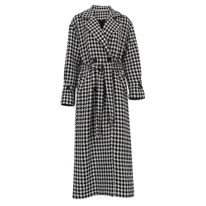 Dames trenchcoat met houndstooth patroon - Brigit