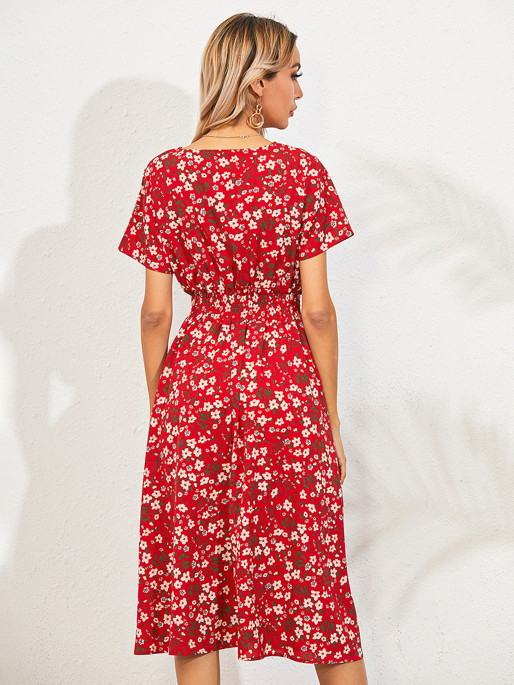 Elegante zomerjurk met bloemenprint - Cassa